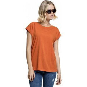 Dámské volné tričko Urban Classics s ohrnutými rukávky 100% bavlna Barva: Oranžová, Velikost: XS