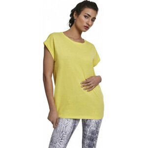 Dámské volné tričko Urban Classics s ohrnutými rukávky 100% bavlna Barva: Žlutá, Velikost: L