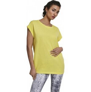 Dámské volné tričko Urban Classics s ohrnutými rukávky 100% bavlna Barva: Žlutá, Velikost: S