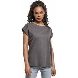 Dámské volné tričko Urban Classics s ohrnutými rukávky 100% bavlna Barva: darkshadow, Velikost: XS