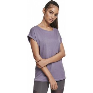 Dámské volné tričko Urban Classics s ohrnutými rukávky 100% bavlna Barva: Jemná fialová, Velikost: XL