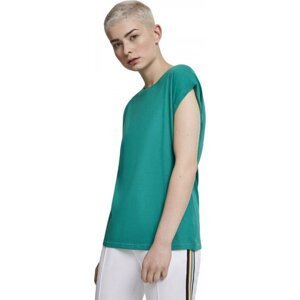 Dámské volné tričko Urban Classics s ohrnutými rukávky 100% bavlna Barva: Zelená, Velikost: XS