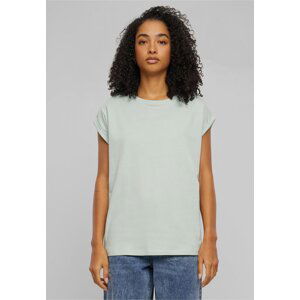 Dámské volné tričko Urban Classics s ohrnutými rukávky 100% bavlna Barva: Pastelová zelená, Velikost: 3XL