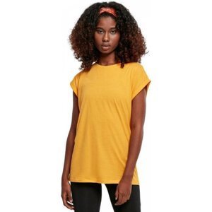 Dámské volné tričko Urban Classics s ohrnutými rukávky 100% bavlna Barva: Mangová, Velikost: 3XL