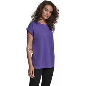 Dámské volné tričko Urban Classics s ohrnutými rukávky 100% bavlna Barva: Fialová, Velikost: S