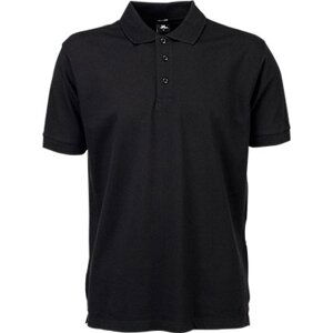 Luxusní pánské strečové piqué polo na tělo Tee Jays 215 g/m Barva: Černá, Velikost: 3XL TJ1405