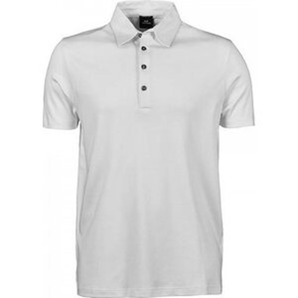 Tee Jays Strečová pánská polokošile z prémiové bavlny Pima Barva: Bílá, Velikost: 3XL TJ1440