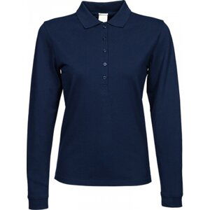 Tee Jays Dámské strečové polo tričko s dlouhým rukávem Barva: modrá námořní, Velikost: XXL TJ146