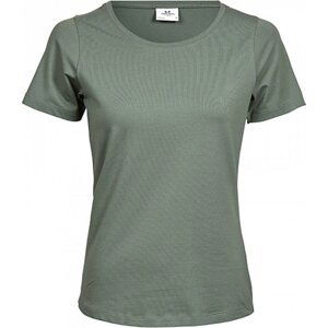 Prodloužené strečové tričko Tee Jays s kulatým lemem vysoká gramáž Barva: Leaf zelená, Velikost: L TJ450