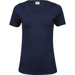 Prodloužené strečové tričko Tee Jays s kulatým lemem vysoká gramáž Barva: modrá námořní, Velikost: 3XL TJ450