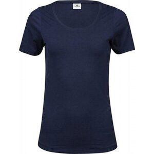 Prodloužené strečové tričko Tee Jays s kulatým lemem vysoká gramáž Barva: modrá námořní, Velikost: L TJ450