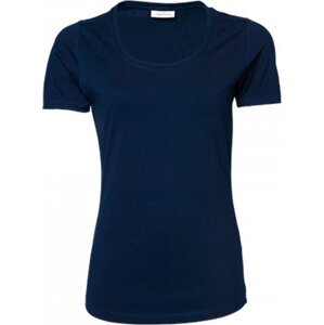 Prodloužené strečové tričko Tee Jays s kulatým lemem vysoká gramáž Barva: modrá námořní, Velikost: M TJ450