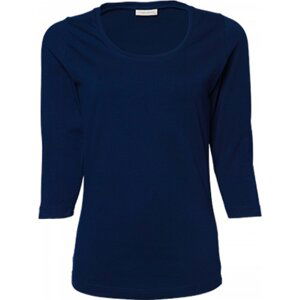Strečové dámské tričko Tee Jays se 3/4 rukávy Barva: modrá námořní, Velikost: 3XL TJ460