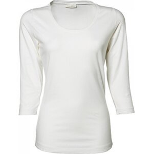 Strečové dámské tričko Tee Jays se 3/4 rukávy Barva: Bílá, Velikost: 3XL TJ460