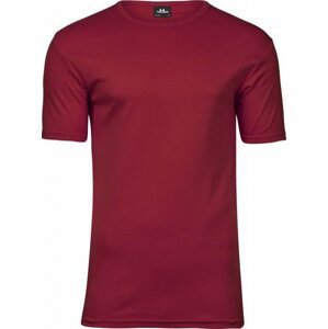 Tee Jays Vysokogramážové pevné pánské slim-fit triko Interlock 220 g/m Barva: červená tmavá, Velikost: XL TJ520