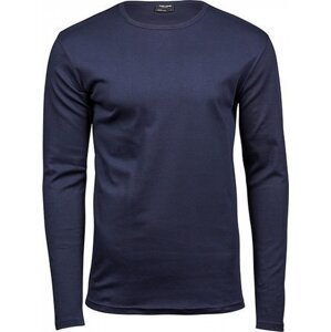 Teplé pánské organické triko Tee Jays interlock s dlouhým rukávem 220 g/m Barva: modrá námořní, Velikost: M TJ530
