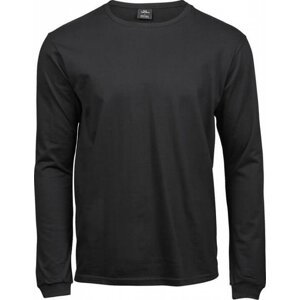 Tee Jays Fashion pánské tričko s dlouhým rukávem s manžetou Barva: Černá, Velikost: 5XL TJ8007
