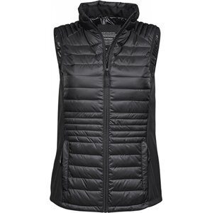 Tee Jays Softshellová prošívaná vesta Bodywarmer s polstrováním Barva: černá - černá, Velikost: S TJ9625