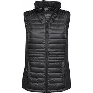 Tee Jays Softshellová prošívaná vesta Bodywarmer s polstrováním Barva: černá - černá, Velikost: XXL TJ9625