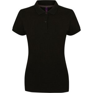 Dámské bavlněné polo tričko mikropiké Henbury Barva: Černá, Velikost: XS W102