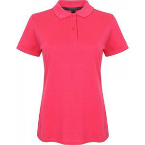 Dámské bavlněné polo tričko mikropiké Henbury Barva: Růžová fuchsiová, Velikost: L W102