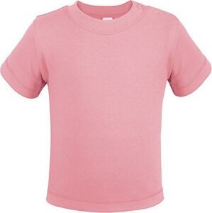 Link Kids Wear Teplé dětské tričko z BIO bavlny se širokým průkrčníkem Barva: růžová světlá, Velikost: 62/68 cm X954