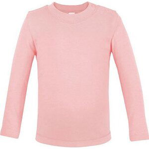 Link Kids Wear Teplé dětské tričko z BIO bavlny s dlouhým rukávem Barva: růžová světlá, Velikost: 62/68 cm X955