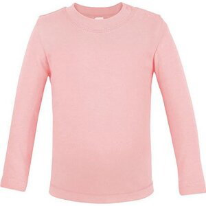 Link Kids Wear Teplé dětské tričko z BIO bavlny s dlouhým rukávem Barva: růžová pastelová, Velikost: 86-92 X955