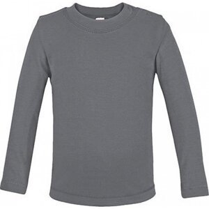 Link Kids Wear Teplé dětské tričko z BIO bavlny s dlouhým rukávem Barva: šedá tmavá, Velikost: 74/80 cm X955