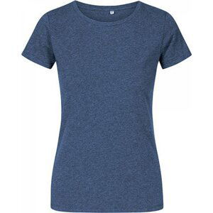 X.O by Promodoro Lehké vypasované dámské tričko s kulatým výstřihem 100 % bavlna Barva: modrý námořní melír, Velikost: 3XL XO1505