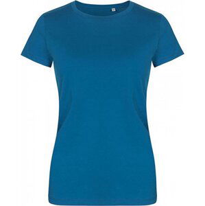 X.O by Promodoro Lehké vypasované dámské tričko s kulatým výstřihem 100 % bavlna Barva: modrá petrolejová, Velikost: M XO1505