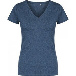 X.O by Promodoro Úzké delší bavlněné dámské tričko do véčka Barva: modrý námořní melír, Velikost: XS XO1525