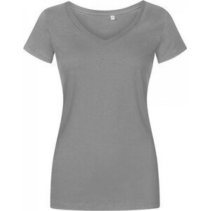X.O by Promodoro Úzké delší bavlněné dámské tričko do véčka Barva: šedá metalová, Velikost: XS XO1525