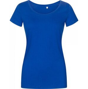 X.O by Promodoro Vypasované dámské tričko se širokým výstřihem Barva: modrá kobaltová, Velikost: L XO1545