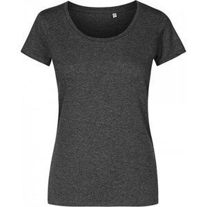 X.O by Promodoro Vypasované dámské tričko se širokým výstřihem Barva: černá melír, Velikost: M XO1545