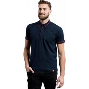 CityZen® Pánská polokošile Cityzen s kontrastním proužkem Barva: námořní - vinová, Velikost: 5XL