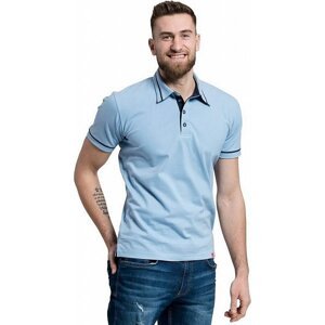 CityZen® Pánská polokošile Cityzen s kontrastním proužkem Barva: světle modrá - námořní, Velikost: 4XL