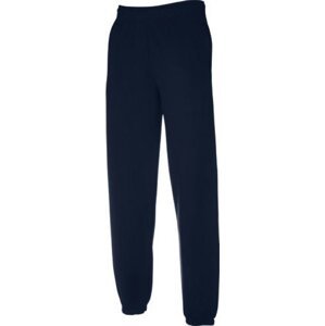 Tréninkové kalhoty  Fruit of the Loom s elastickými manžetami Barva: Modrá námořní tmavá, Velikost: XS F480