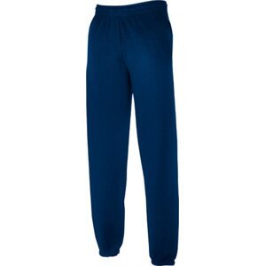 Tréninkové kalhoty  Fruit of the Loom s elastickými manžetami Barva: modrá námořní, Velikost: L F480