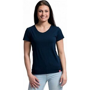 CityZen® Dámské bavlněné triko CityZen klasický střih s elastanem Barva: modrá námořní, Velikost: S