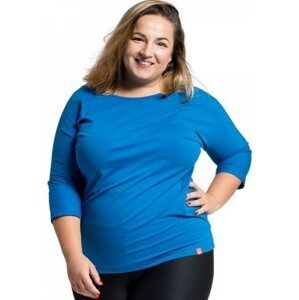 CityZen® Dámské bavlněné triko Plus Size s elastanem Barva: modrá královská, Velikost: 50.0