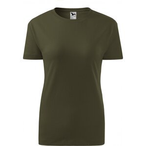 MALFINI® Základní bavlněné dámské tričko Malfini 145 g/m Barva: military, Velikost: M