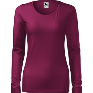 MALFINI® Dámské dlouhé strečové tričko Malfini s dlouhým rukávem Barva: fuchsiová tmavá, Velikost: XL