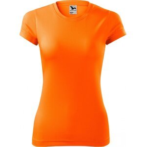 MALFINI® Dámské rychleschnoucí tričko na sport Fantasy interlock Barva: oranžová neonová, Velikost: L