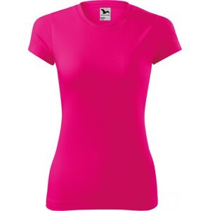 MALFINI® Dámské rychleschnoucí tričko na sport Fantasy interlock Barva: růžová neonová, Velikost: XL