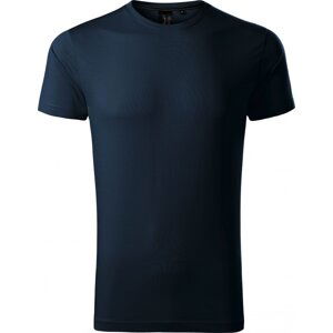 MALFINI Premium® Exkluzivní pánské slim fit tričko s elastanem Barva: modrá námořní, Velikost: L