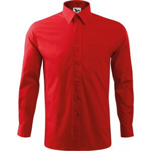 MALFINI® Pánská popelínová košile Malfini s dlouhým rukávem 100% bavlna Barva: Červená, Velikost: M