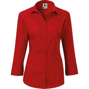 MALFINI® Dámská popelínová košile Style se 3/4 rukávy Barva: Červená, Velikost: L