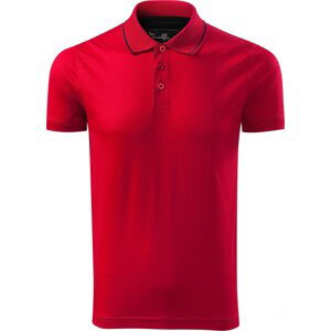 MALFINI Premium® Prémiová pánská polokošile Grand z mercerované bavlny s bočními rozparky Barva: červená výrazná, Velikost: L