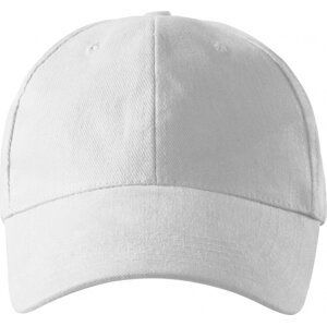 MALFINI® Dětská keprová čepice na suchý zip, 6 panelů Barva: Bílá, Velikost: nastavitelná